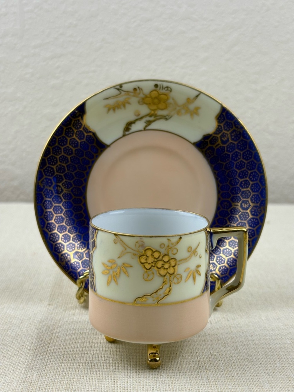 Vintage Craftsman China #401 Hand-painted Demitasse Cup and Saucer.